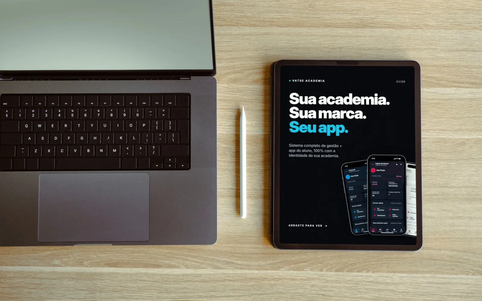 Capa do carrossel da Academia no tablet
