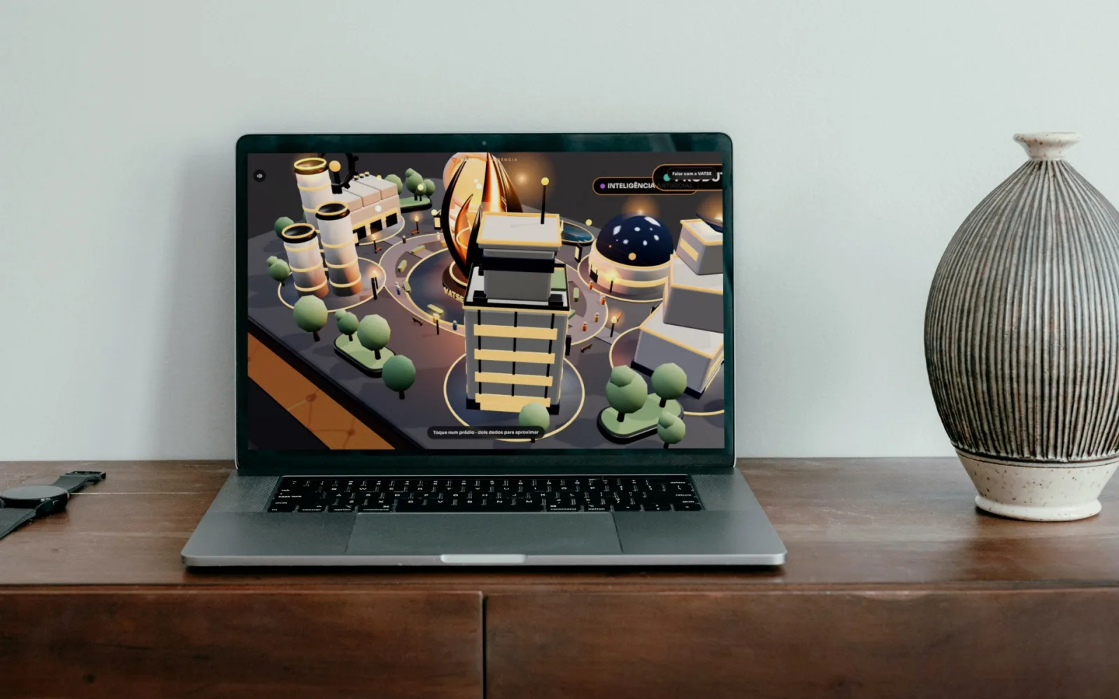 Cidade 3D da Vatse no notebook