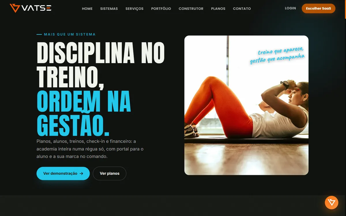Página do Vatse Academia