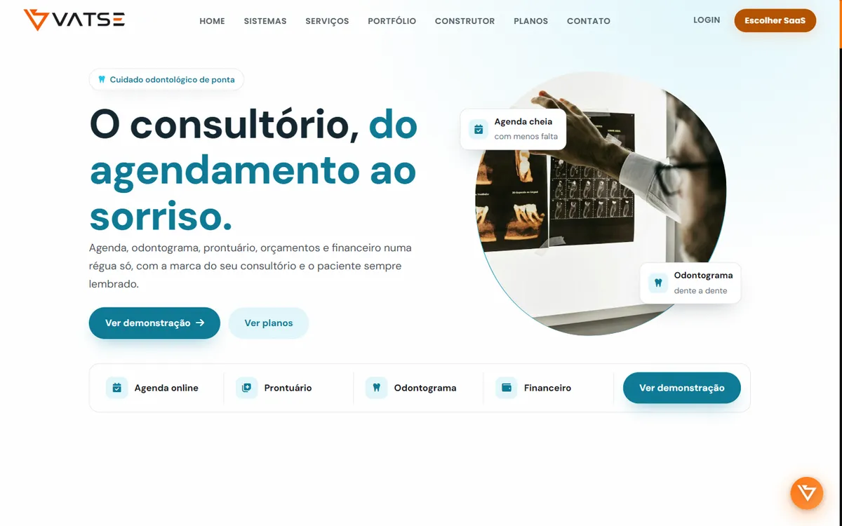 Página do Vatse Dentista