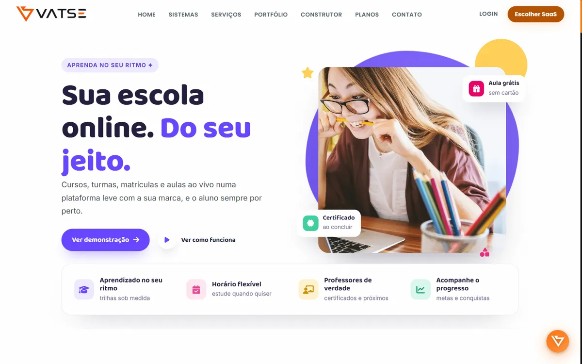 Página do Vatse Edu