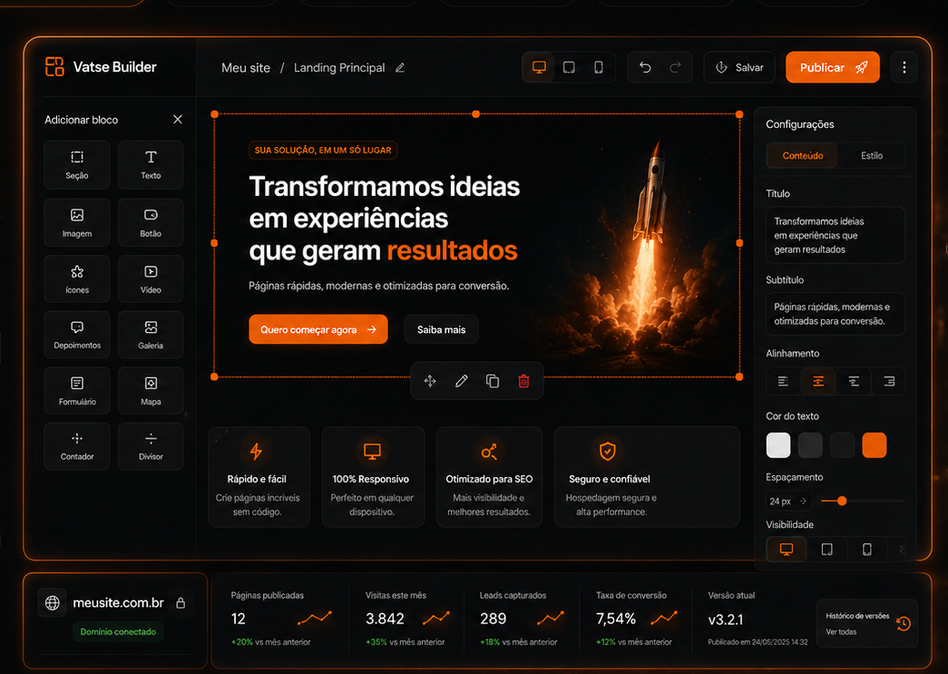 Interface do Vatse Builder