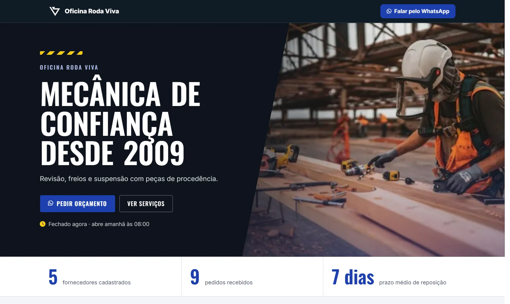 Site público do Vatse Compras no computador