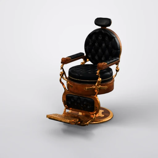 Modelo 3D: Cadeira de barbeiro