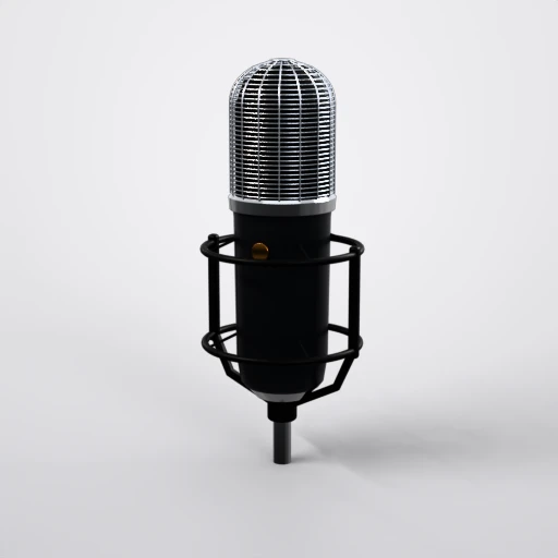 Modelo 3D: Microfone de estúdio